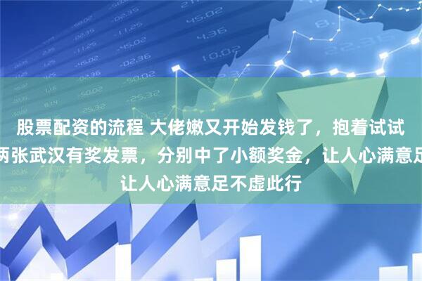 股票配资的流程 大佬嫩又开始发钱了，抱着试试心态上传两张武汉有奖发票，分别中了小额奖金，让人心满意足不虚此行