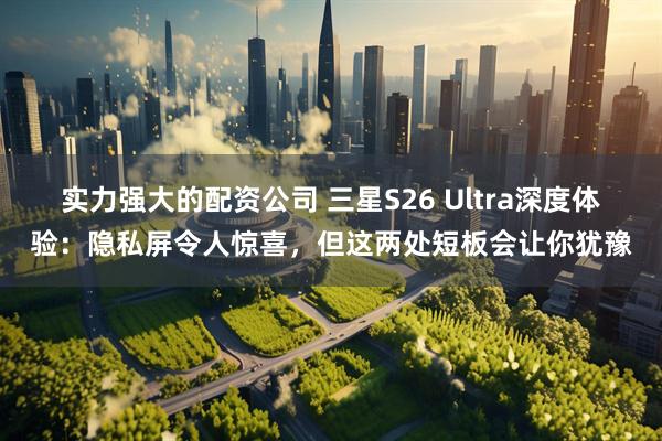 实力强大的配资公司 三星S26 Ultra深度体验：隐私屏令人惊喜，但这两处短板会让你犹豫